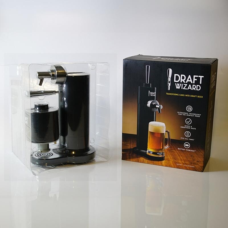 Draft Wizard Beer Dispenser Tap – Ultrasonic Frothing System for Cans