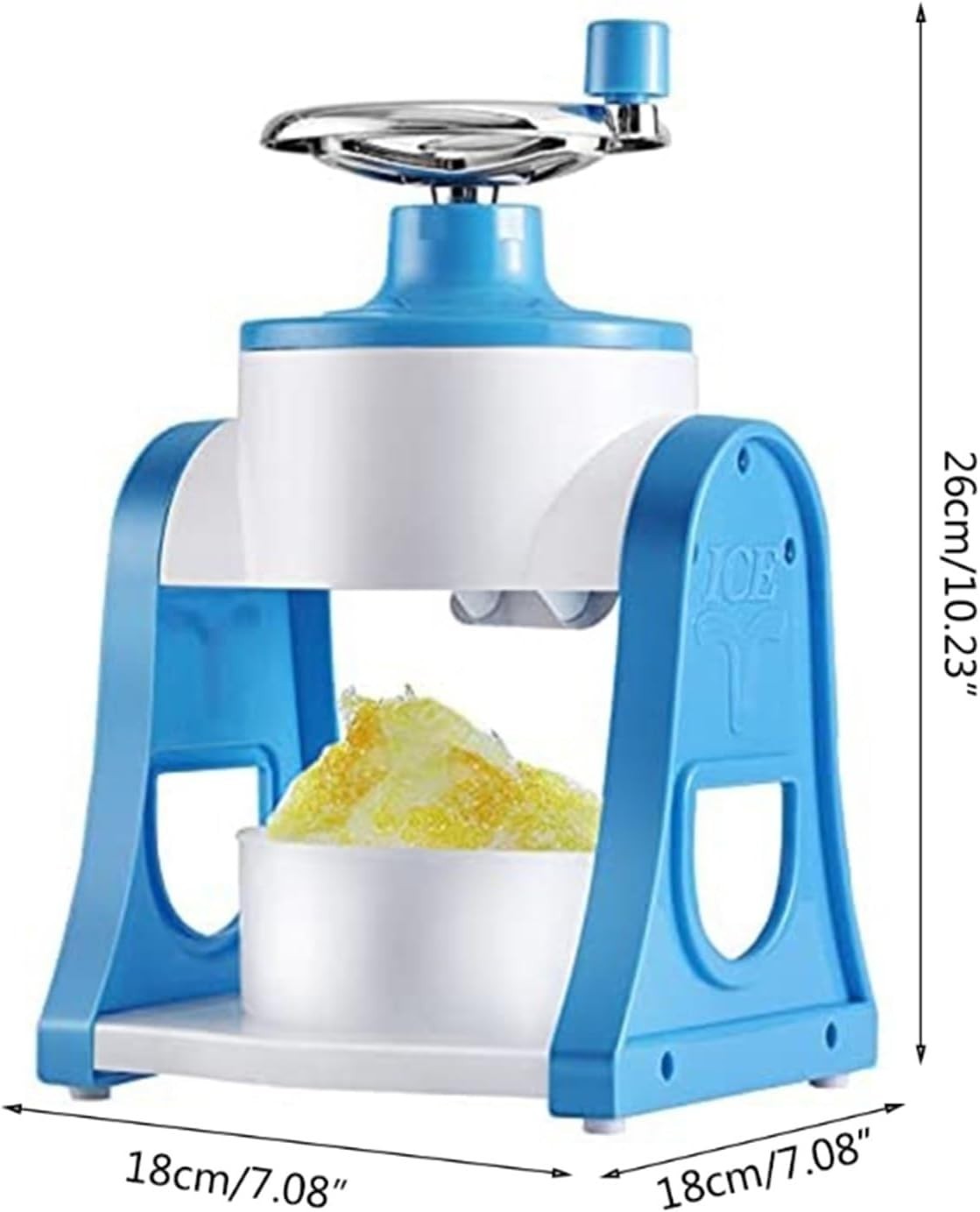 Manual Ice Crusher Snow Cone Maker Stainless Blade Shaved Ice Machine