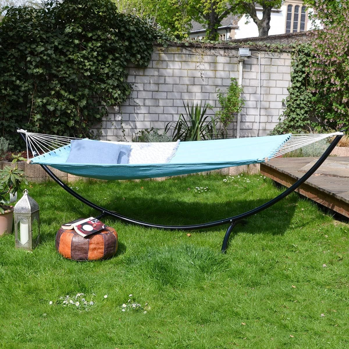 Double Hammock for 2 Adults with Spreader Bars | XXL Cotton Bed 200x120cm