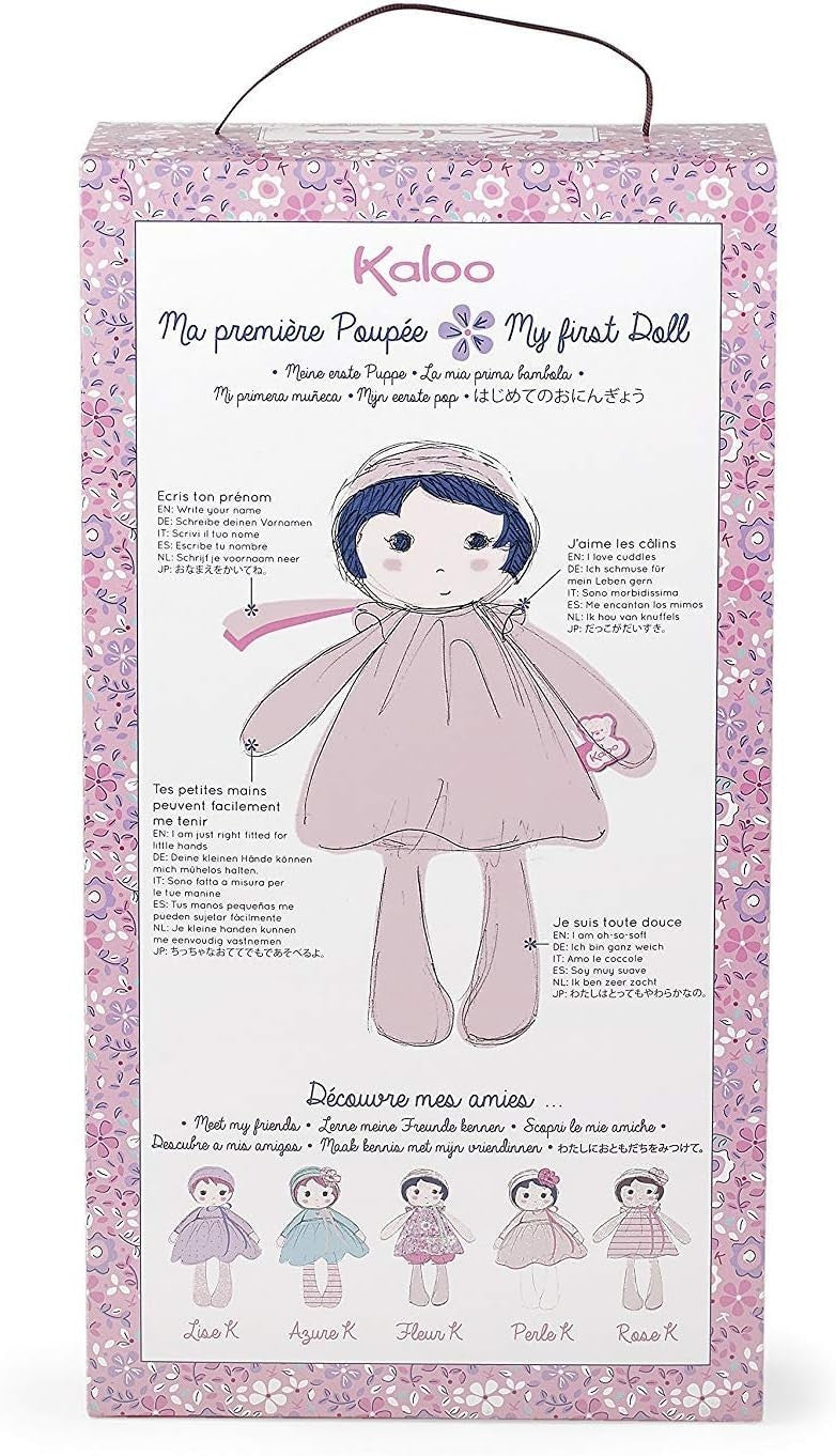 32cm Soft Plush Baby Doll Pink Striped Outfit Cuddly First Doll Gift Box