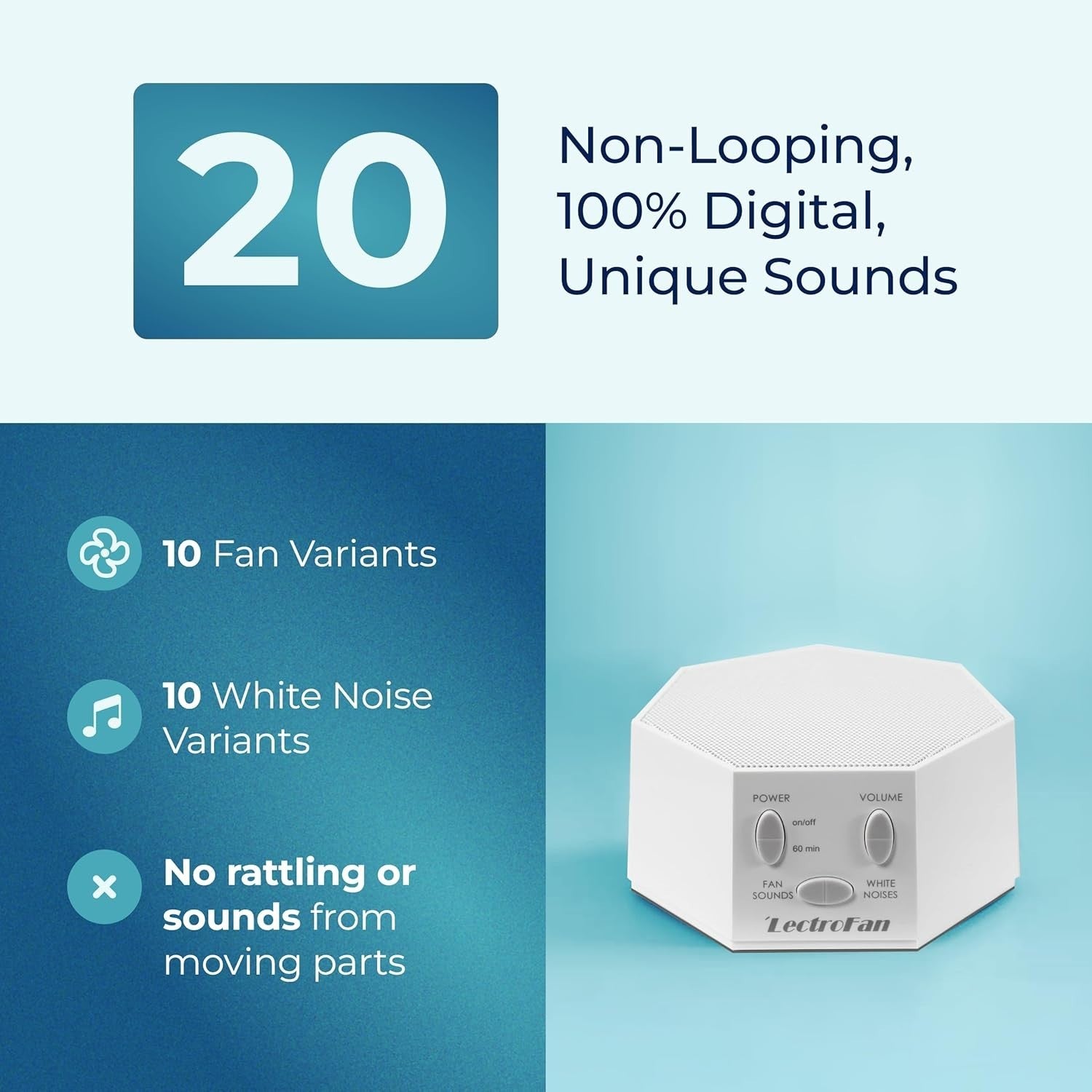 White Noise Machine & Fan Sounds for Sleep, Travel, and Sound Masking