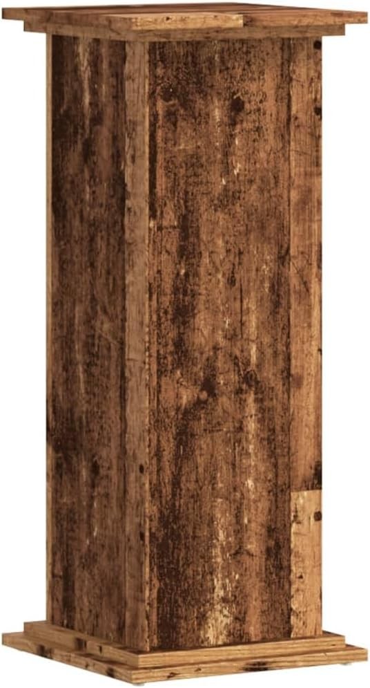 Rustic Brown Wood Plant Stand 80cm Indoor Outdoor Display Table Modern Flower Ho