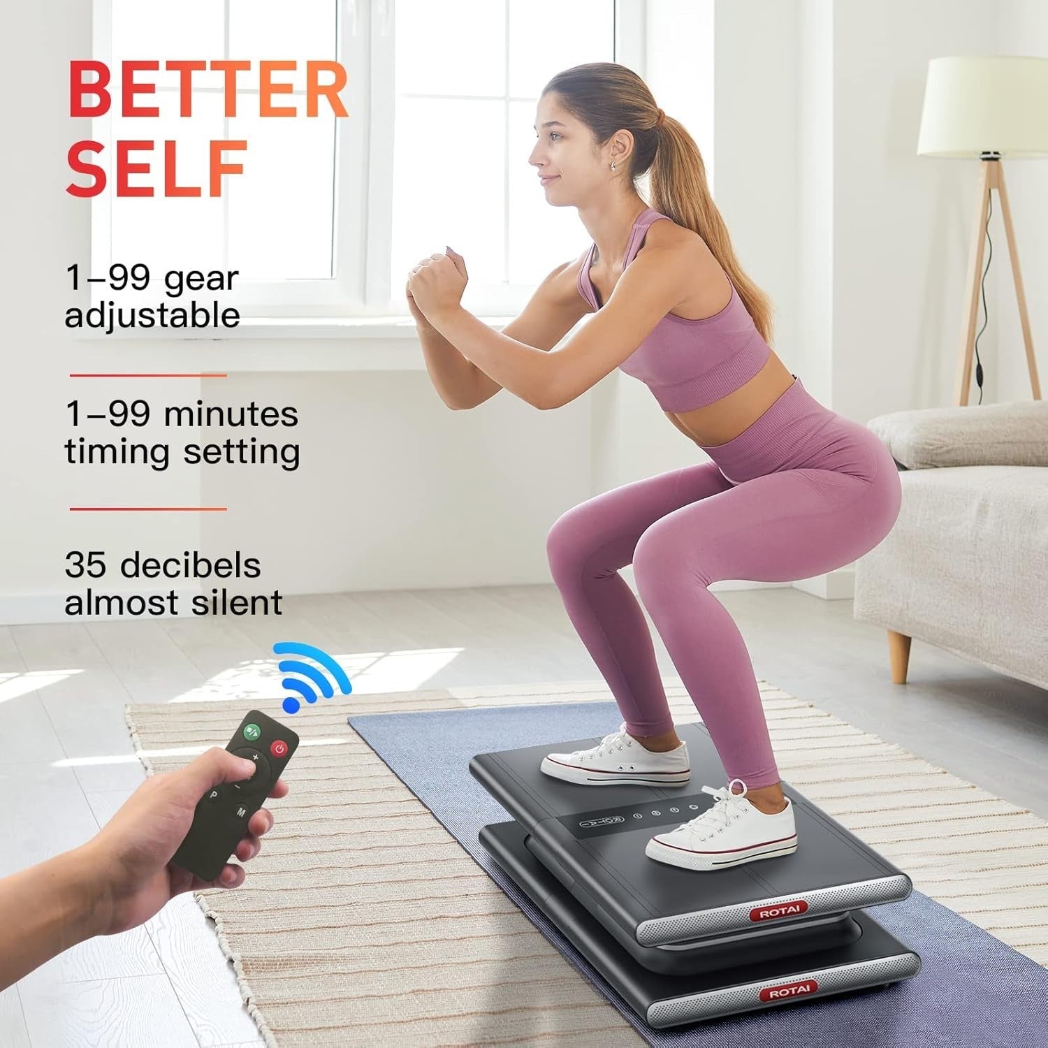Vertical Vibration Plate Jump Simulator Home Fitness Toning