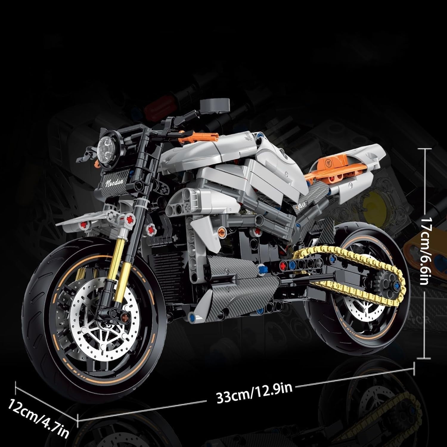 642pcs Motorcycle Building Blocks Kit - Creative Model Toy for Teens & Adults