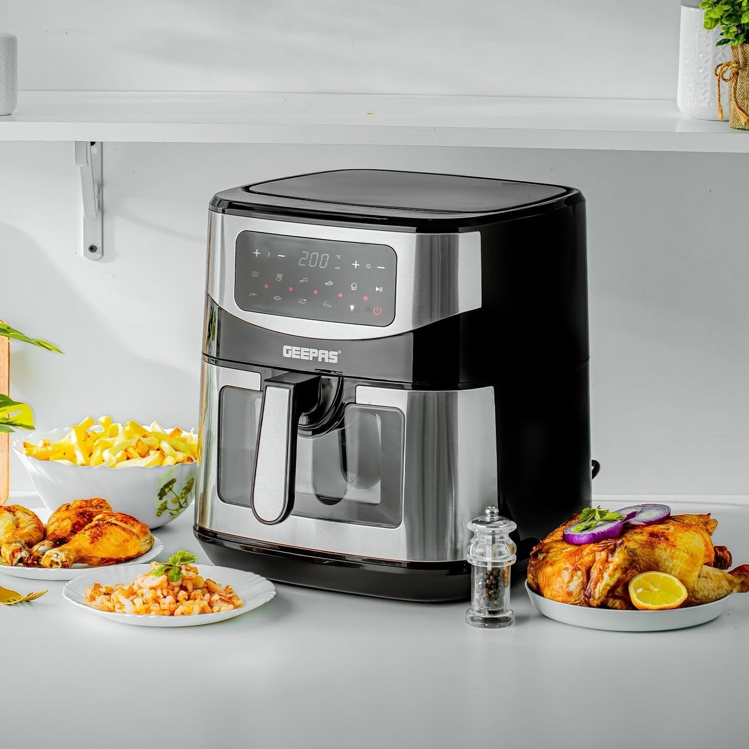 XL Air Fryer 9.2L | Digital Touch Display Window 9 Presets Fast Healthy Cooking