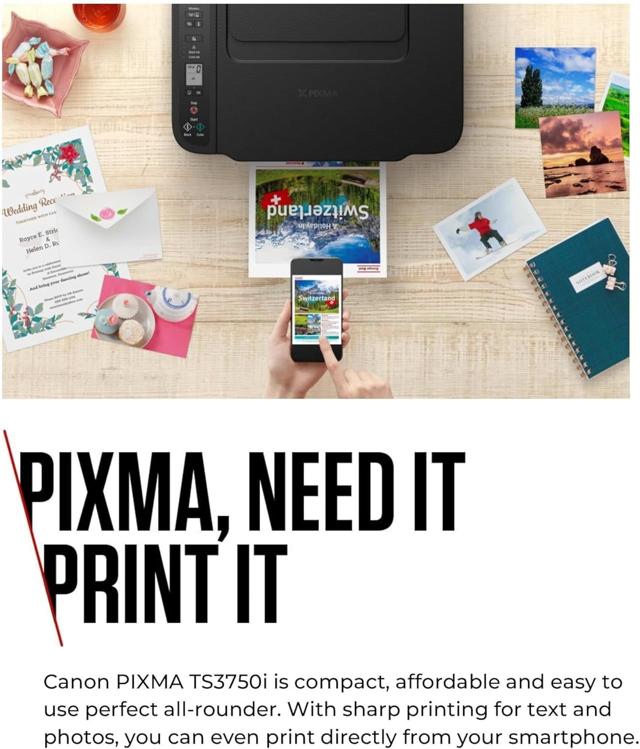 Wireless Colour Inkjet Printer A4 Copy Scan Borderless Photos
