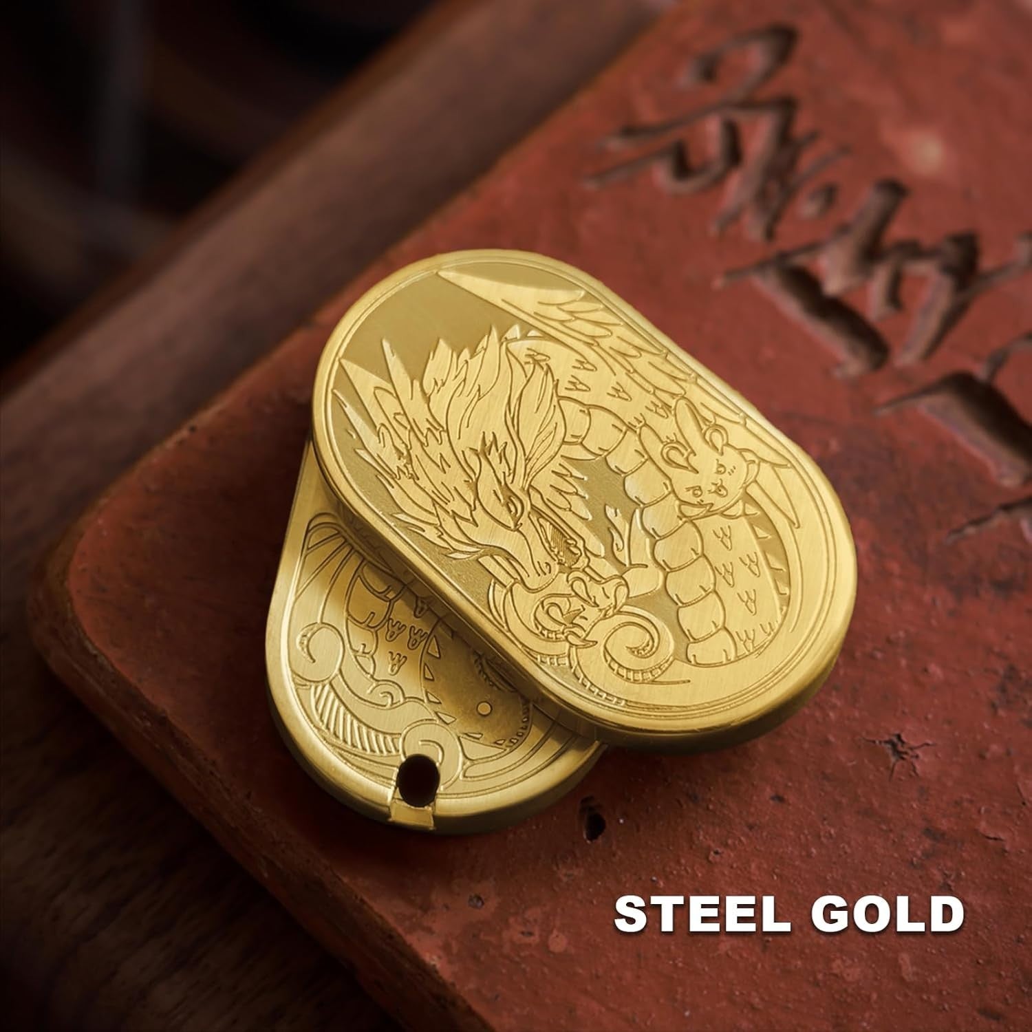 Titanium Dragon Fidget Slider Click Haptic Stress Relief EDC Toy