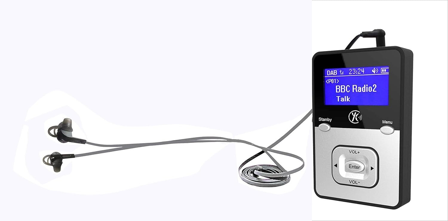 Portable DAB+ FM Radio MP3 Player SD Recordable Rechargeable
