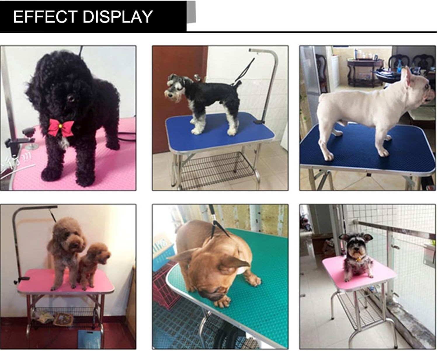 Large Dog Grooming Table Heavy Duty Adjustable Height with Arm Noose Tray