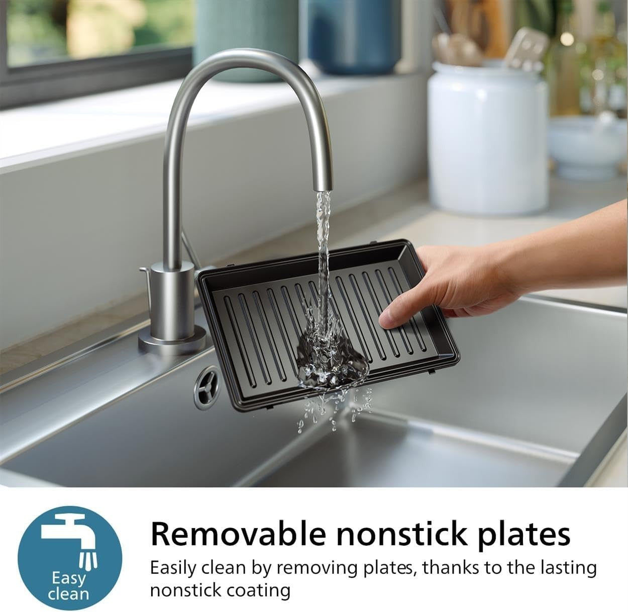 3in1 Sandwich Waffle Panini Maker Nonstick Plates Cut Seal 750W Grill