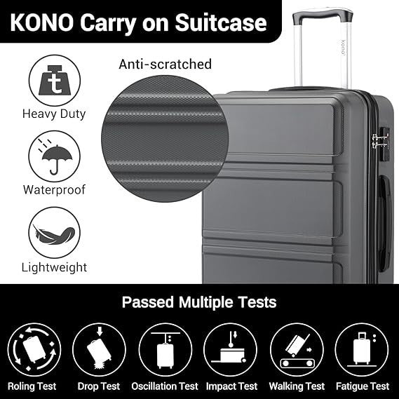 Extra Capacity Travel Case 32” ABS+PC Spinner Suitcase with TSA Lock