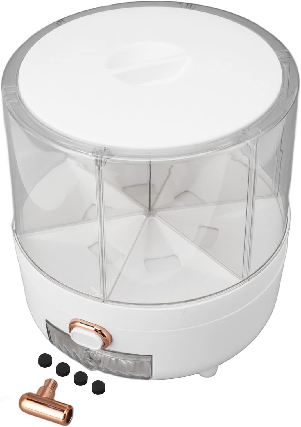 360° Rotating Rice Grain Dispenser Transparent Storage Container