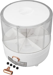 360° Rotating Rice Grain Dispenser Transparent Storage Container