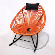 Outdoor Indoor Rocking Chair Vibrant Colors Cushioned 75x50x60cm