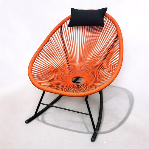 Outdoor Indoor Rocking Chair Vibrant Colors Cushioned 75x50x60cm