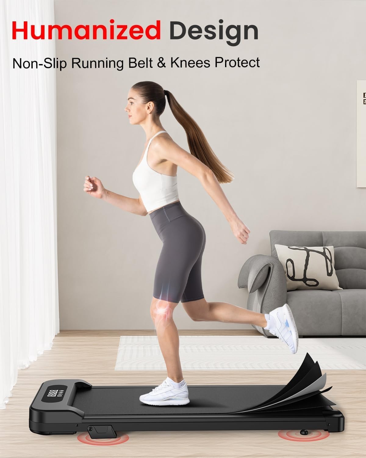 Compact Under Desk Treadmill with Incline | Quiet Home & Office Walking Pad