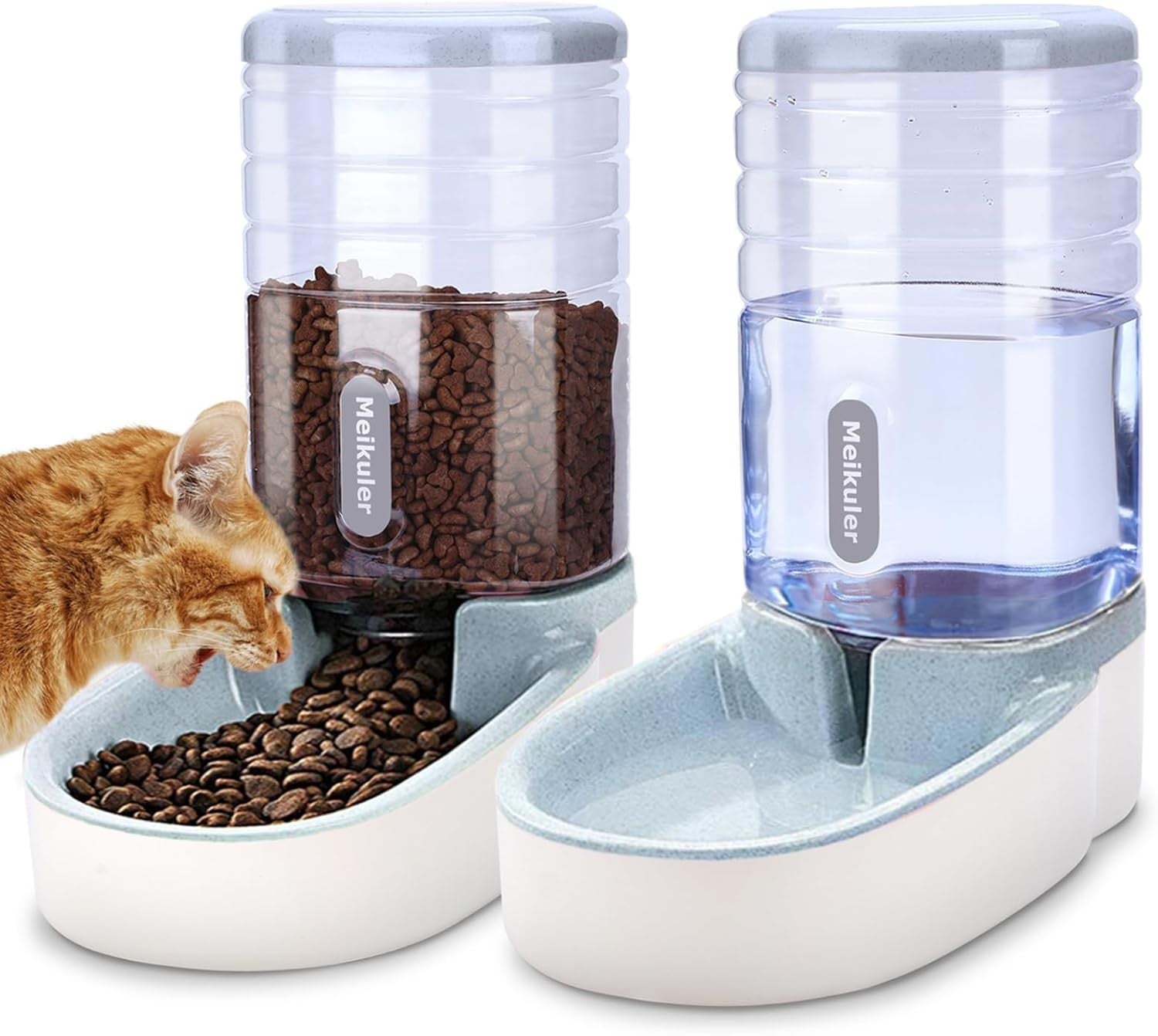 Gravity Pet Feeder Water Dispenser Set 3.8L Food Station for Cats Dogs