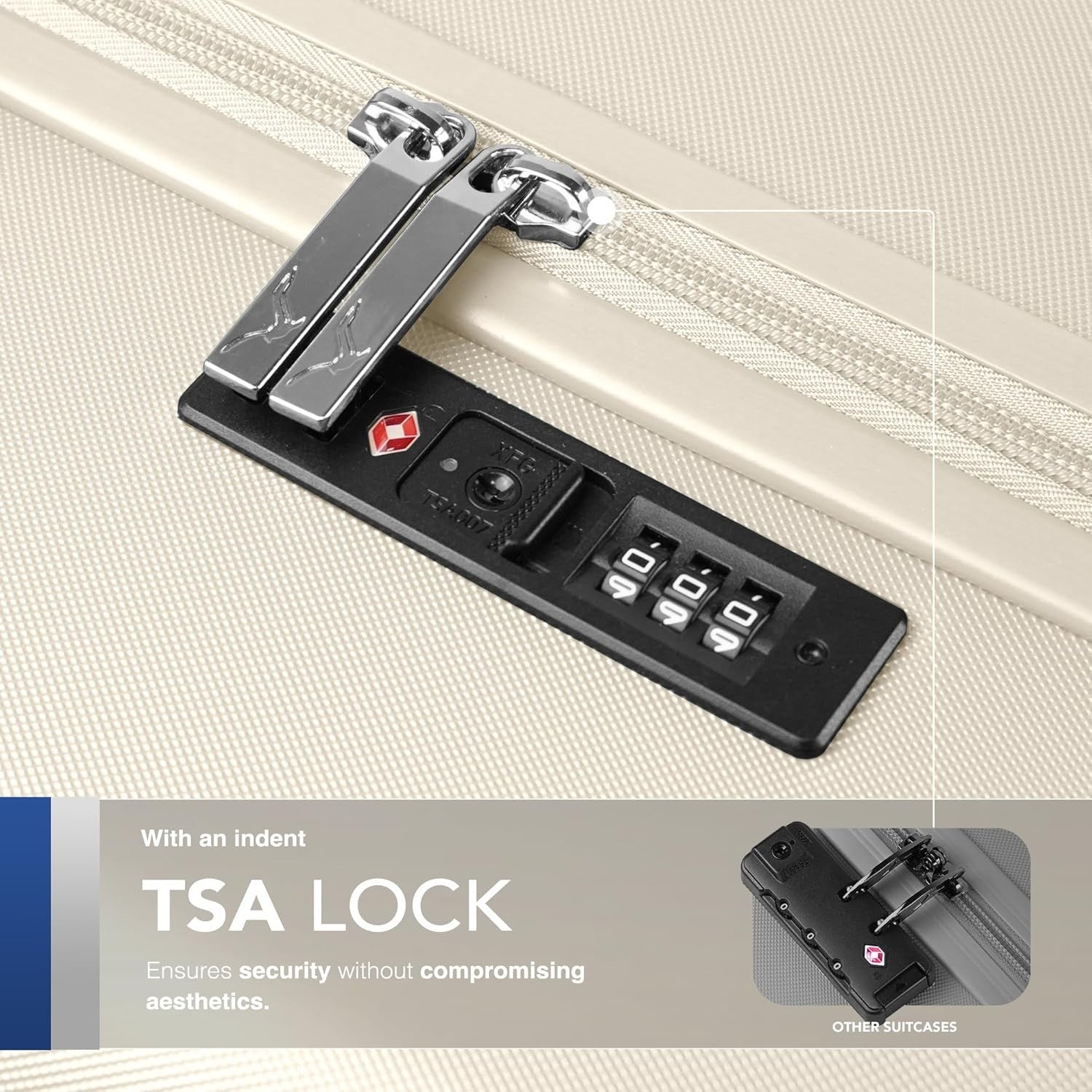 28in Heavy Duty Check In Suitcase ABS Hard Shell TSA Lock 4 Wheel Spinner