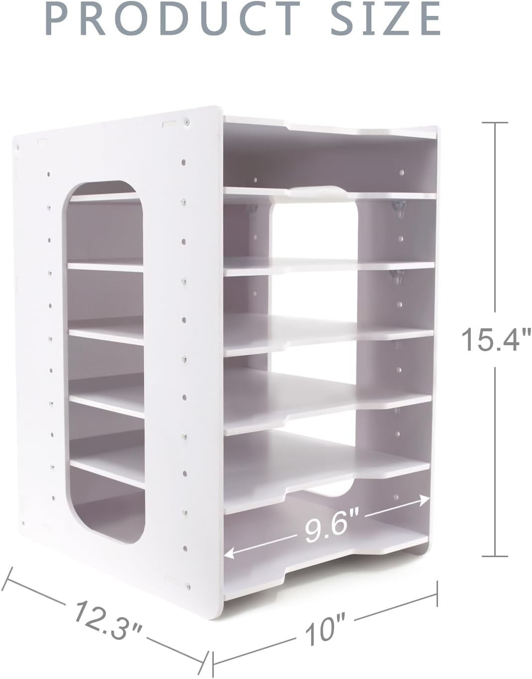 7-Tier Desktop File Organizer with Removable Shelves | A4 Paper Holder