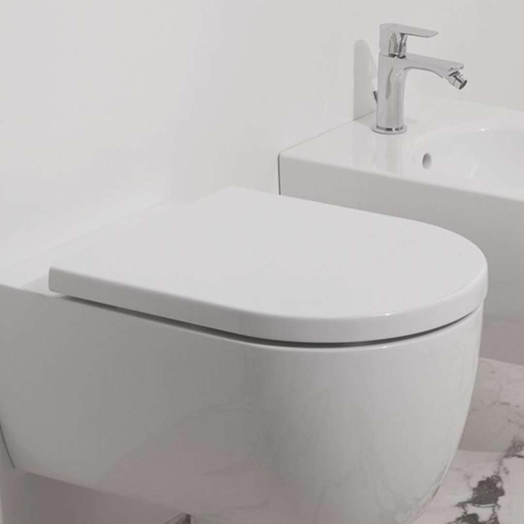 Blend Curve Toilet Seat White Soft Close Removable Easy Clean