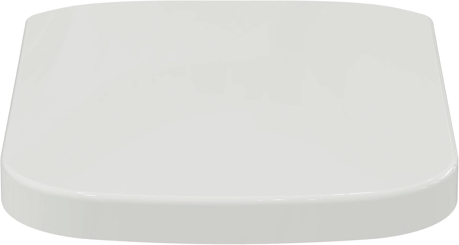 Soft Close Toilet Seat Wrapover Square Duroplast White 45x35cm Steel Hinge