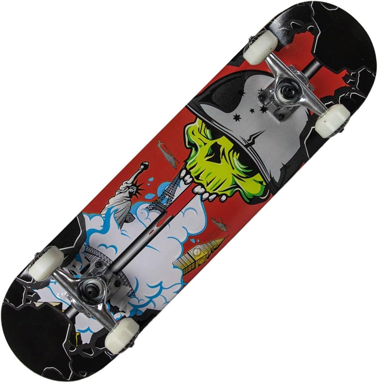 31" Beginner Skateboard Double-Kick Maple Deck with 54mm Wheels