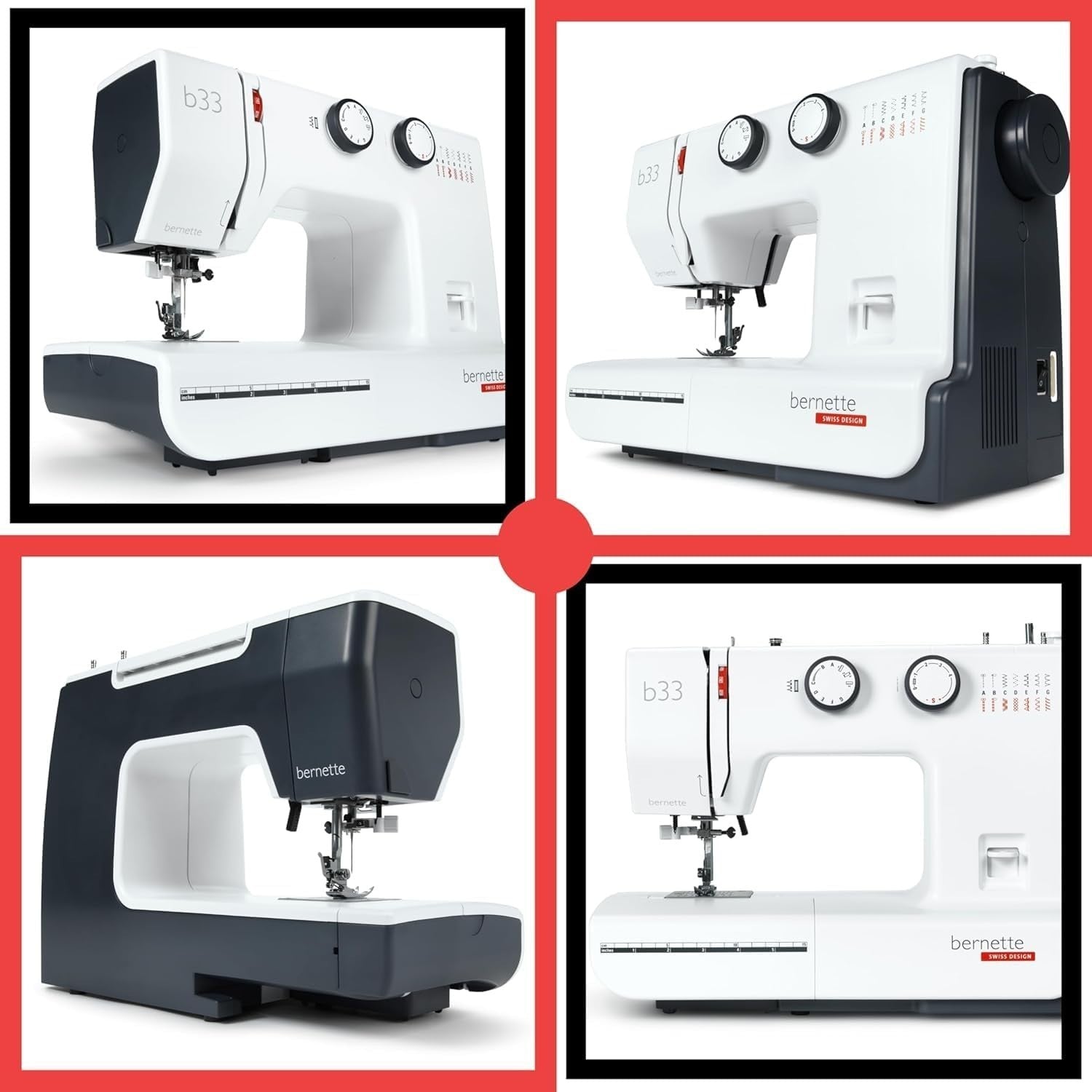 Sewing Machine 15 Stitch Patterns 5mm Width 4 Step Buttonhole