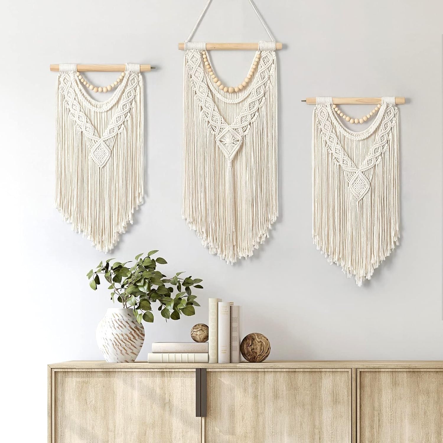 Large Boho Macrame Wall Hanging Tassel Woven Tapestry Decor