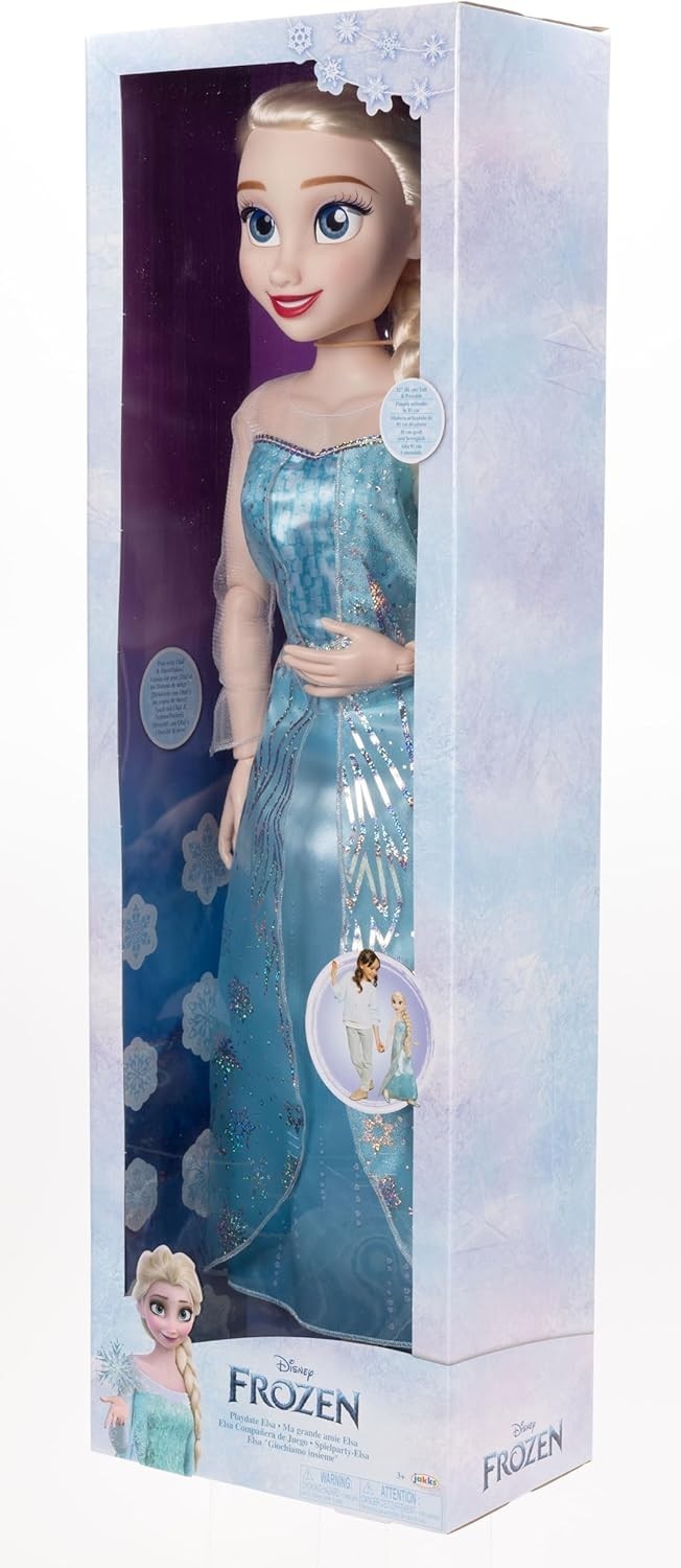 32in Princess Doll My Size Articulated Snowflake Hairbrush Toy