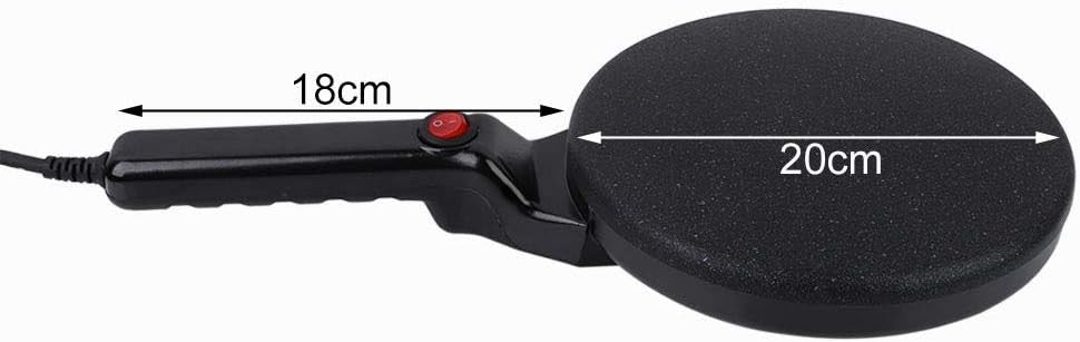 800W Electric Pancake Crepe Maker Non-Stick Hot Plate 20cm Easy Clean UK Plug