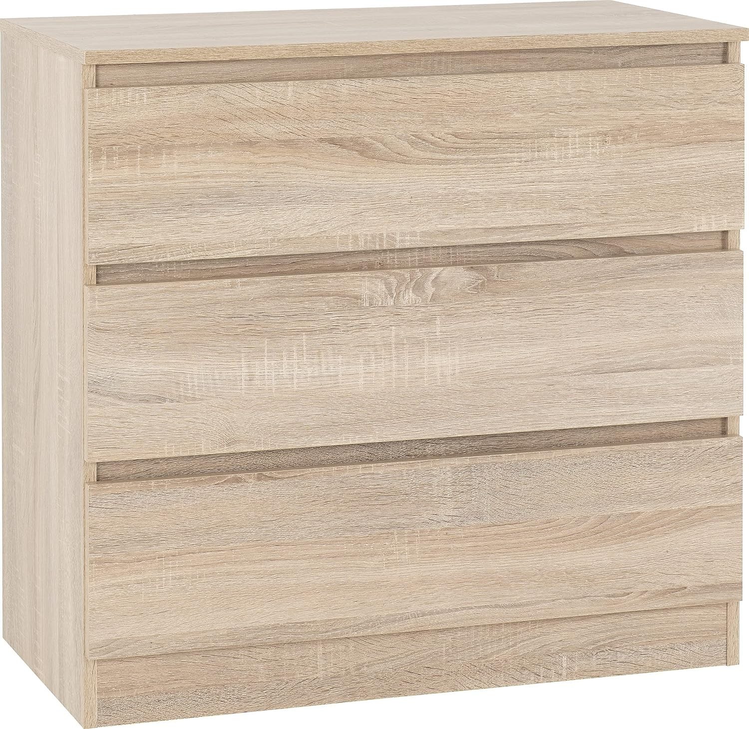 Sonoma Oak 3 Drawer Chest Storage Cabinet Wall Mount Bedroom Organizer