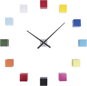 Modern Multicolour Wall Clock 24cm Silent Quartz Minimalist Home Decor Art