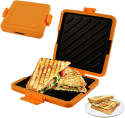 Microwave Toastie Maker Non-Stick Silicone Heatwave Technology Orange
