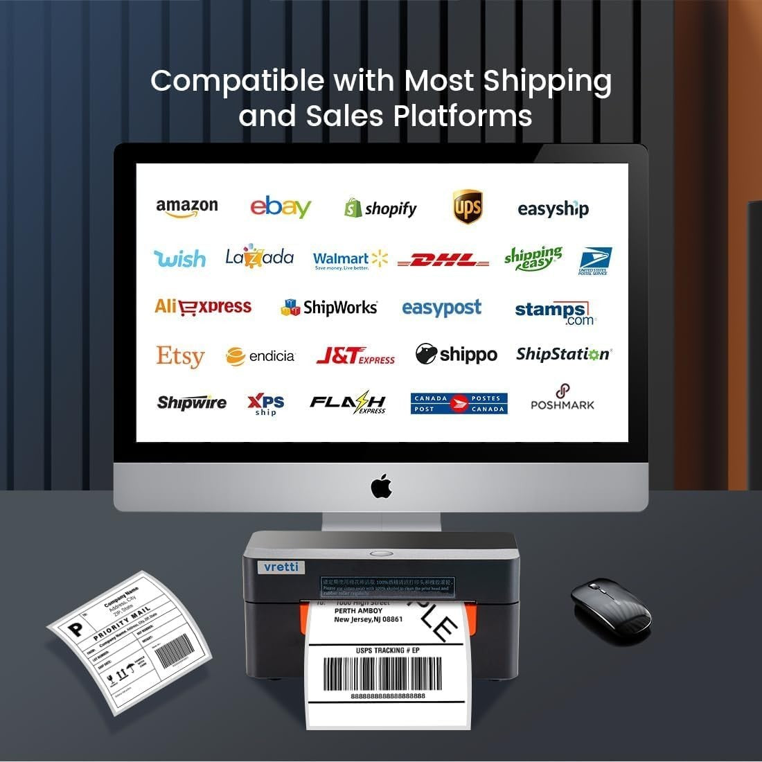 4x6 Bluetooth Thermal Label Printer | USB | Shipping Labels