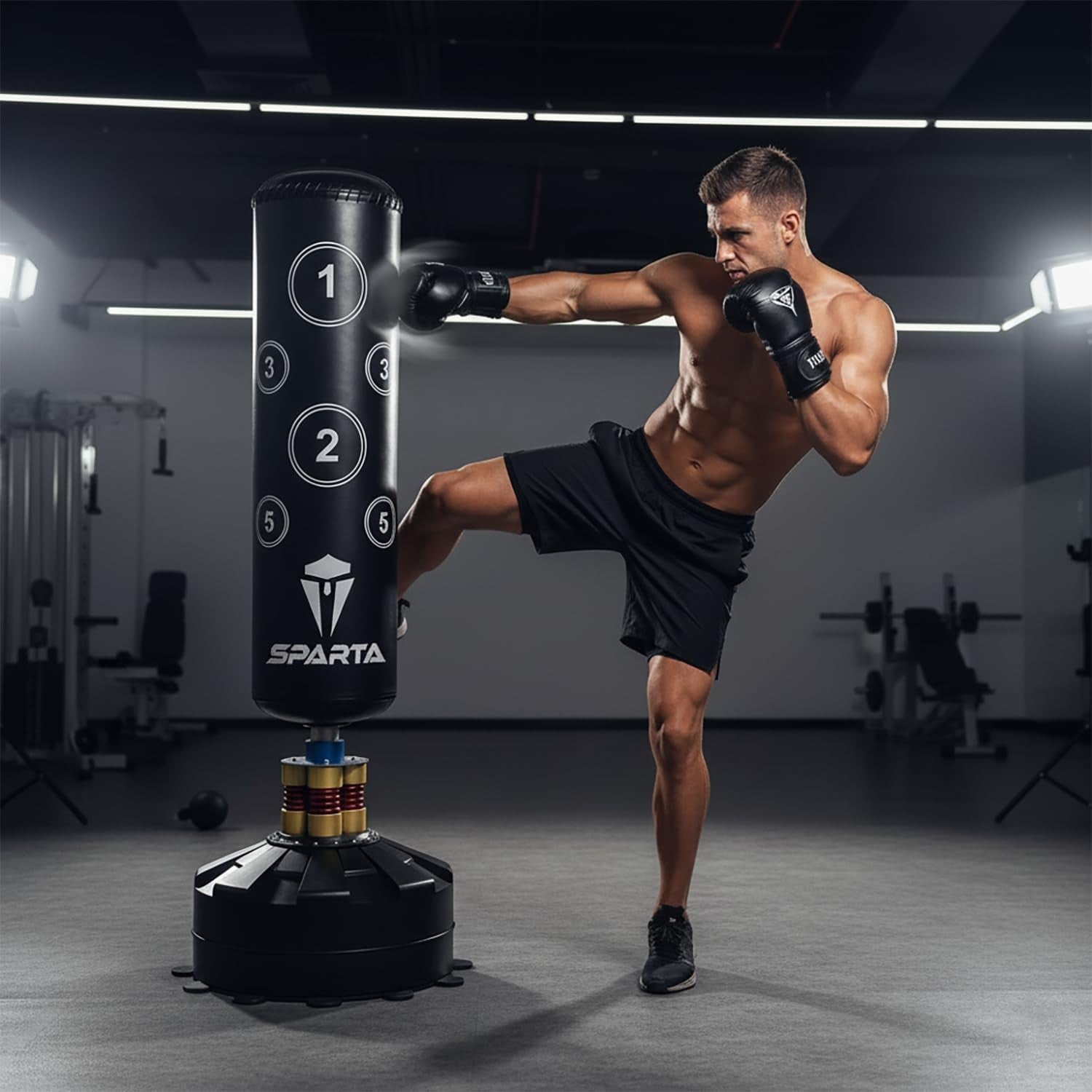 6FT Free Standing Boxing Punch Bag Heavy Duty MMA Kickboxing