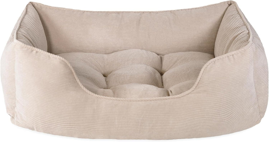 Medium Square Dog Bed 61x46x20cm Durable Cord