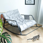 Ergonomic Rocking Egg Chair Grey Lounge Recliner Indoor Outdoor Patio