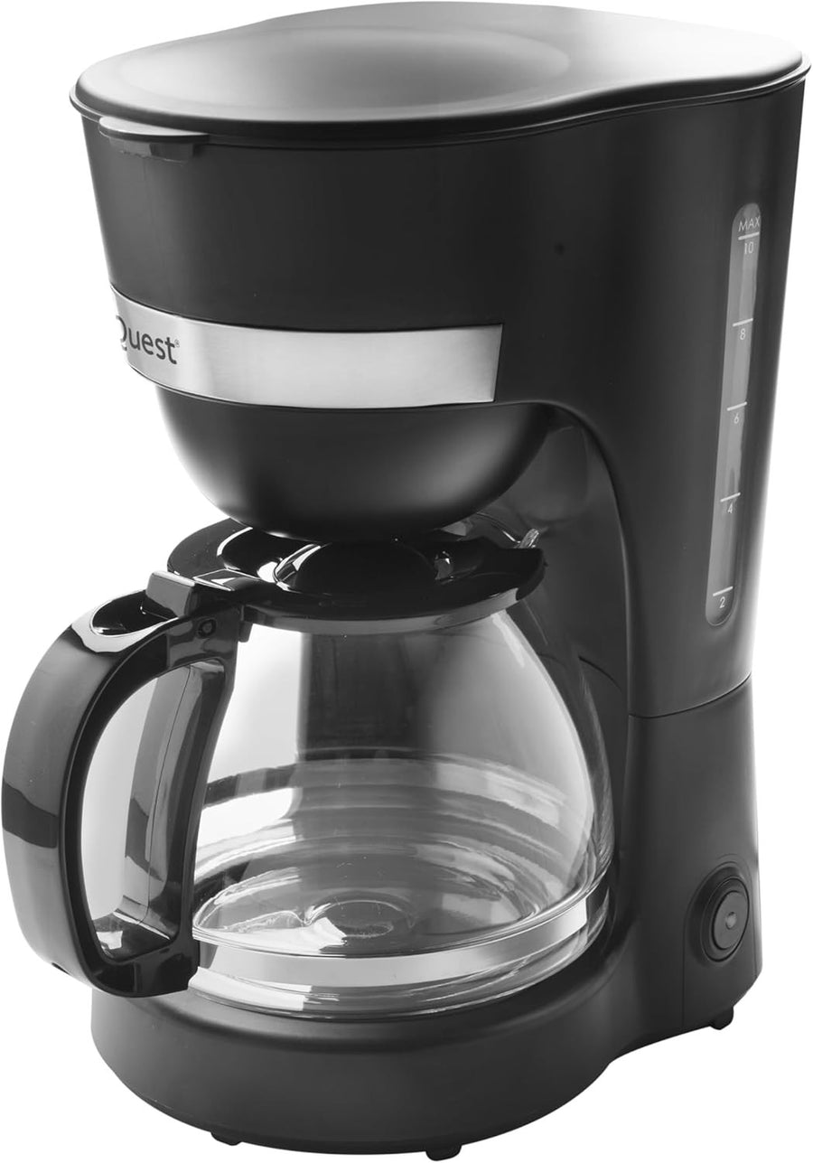 Large Capacity Filter Coffee Machine 1.25L Anti-Drip Reusable Filter Easy Clean