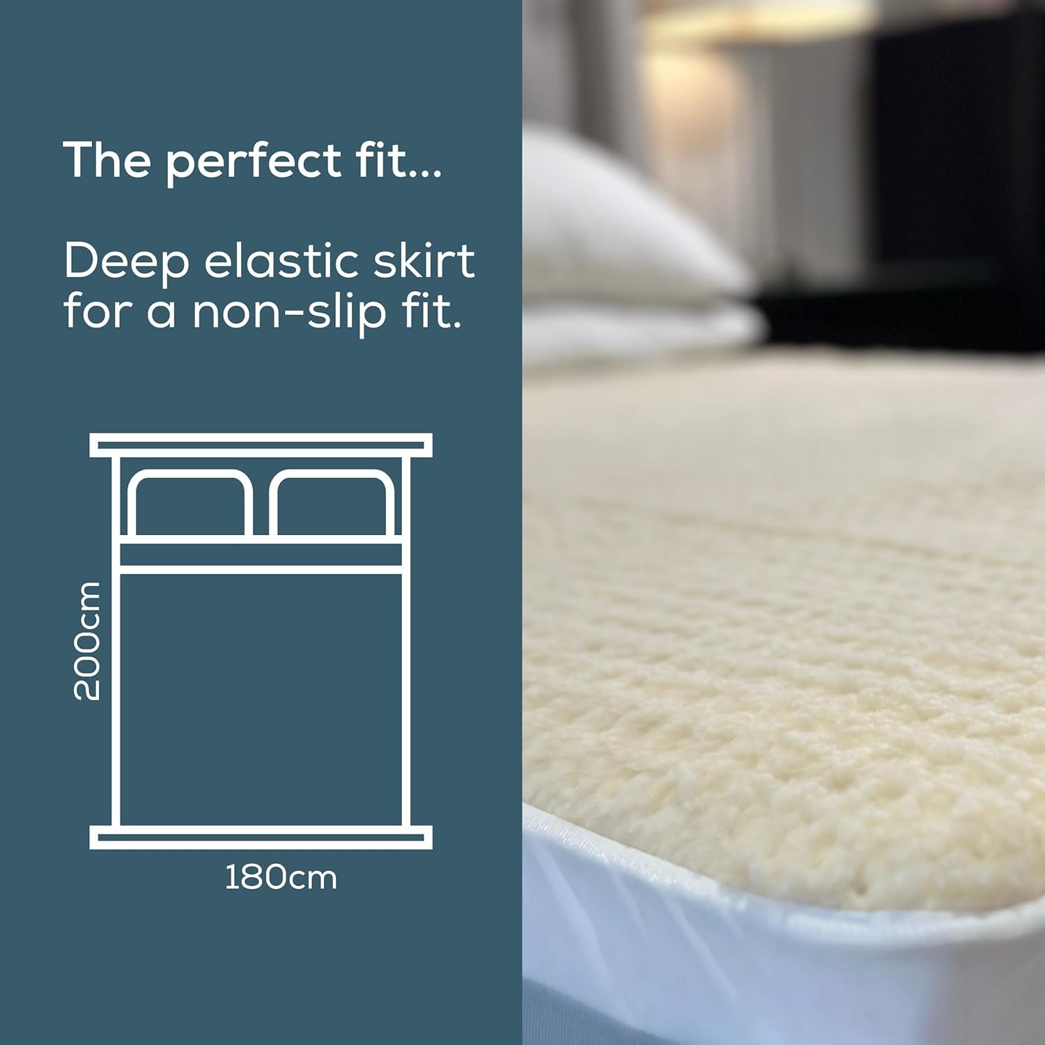 Super King Electric Heated Mattress Cover Dual Control 6 Heat Washable