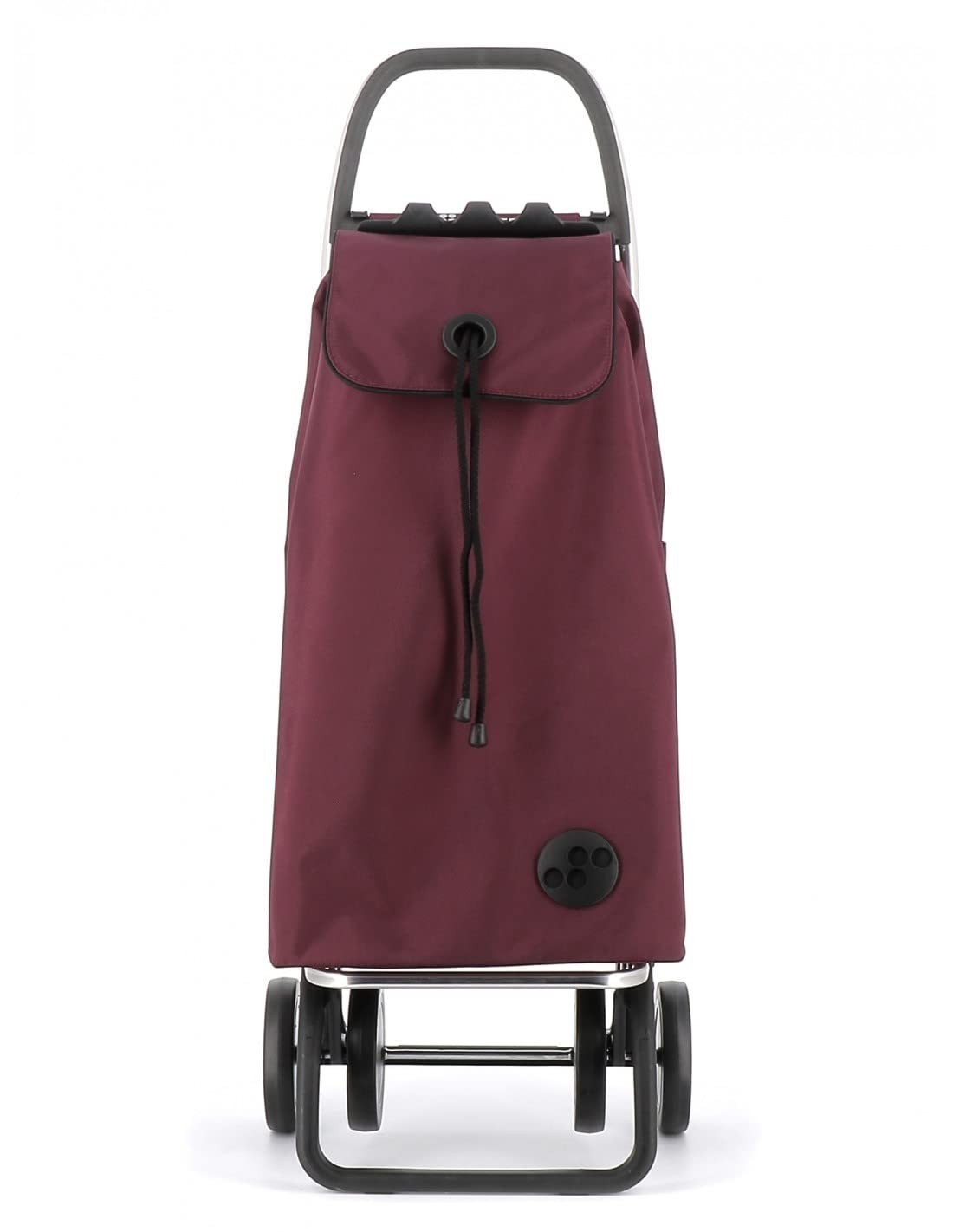 Foldable 4-Wheel Shopping Trolley – Lightweight Aluminium, Bordeaux
