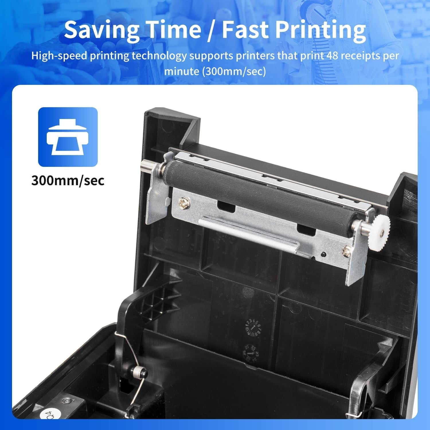 80 mm Thermal POS Receipt Printer USB & Ethernet Auto Cutter High‑Speed