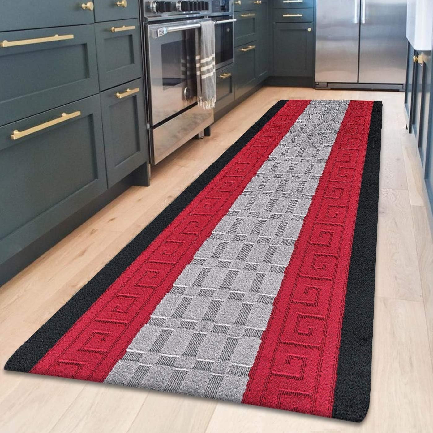 Waterproof Hallway Runner Rug 80x300cm Heavy Duty Non Slip Kitchen Floor Mat