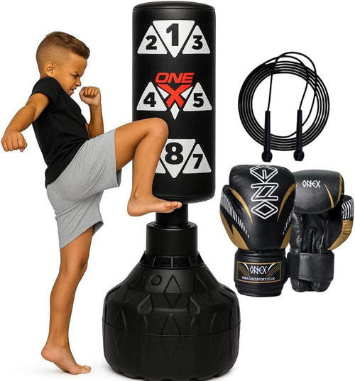 Kids Freestanding Boxing Punch Bag 3.5FT Training Set Gloves