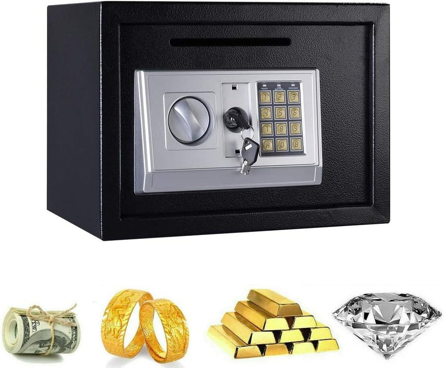 16L Digital Drop Safe Box Electronic Keypad Cash Deposit Security