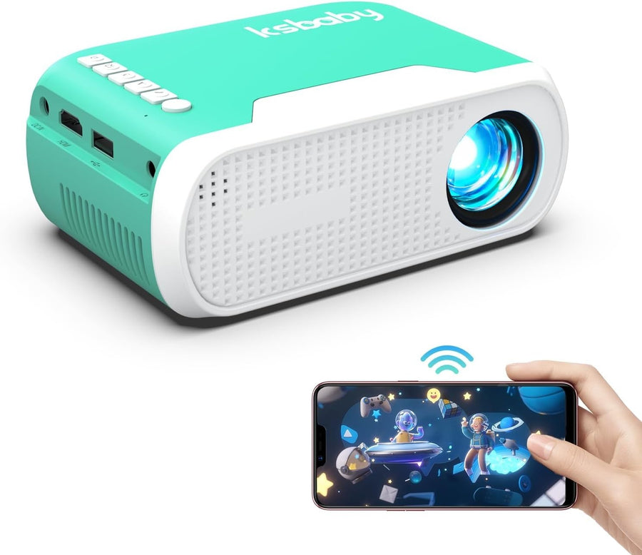 1080P Mini Projector WiFi Bluetooth 5.4 Portable Phone Movie