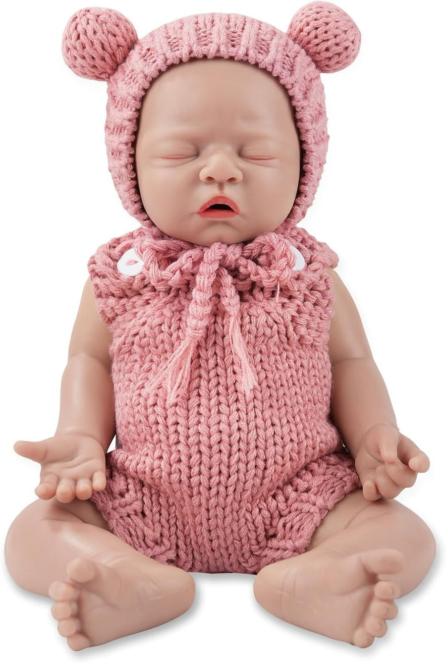 12” Full Silicone Baby Doll Girl Realistic Newborn Bathable