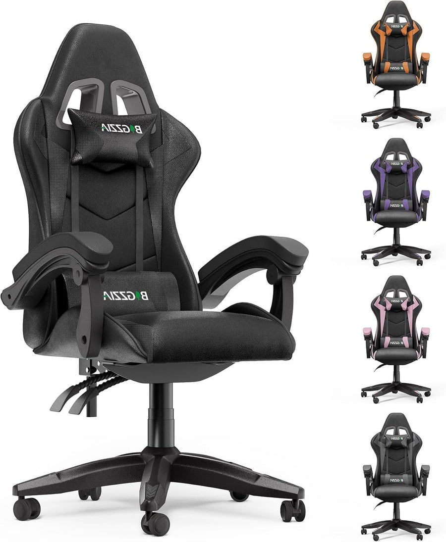 Ergonomic Gaming Chair Reclining Office Desk Chair Black