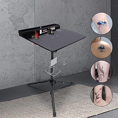 Portable Tattoo Workstation Adjustable Height Tool Table Tripod Stand