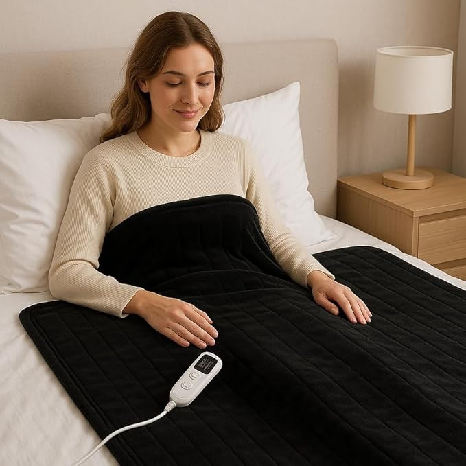 Electric Heated Throw Blanket 130x180cm Flannel Faux Fur 6 Heat Levels