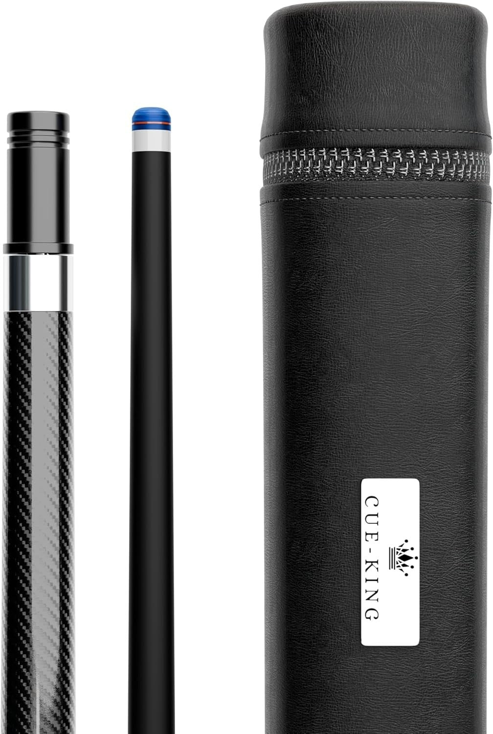 Carbon Fibre Pool Cue 58 Inch 12.5mm Tip Pro Taper 2 Piece 19oz